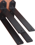 4 Pack - L 5 x H 2 x W1.5, 5mm Thick Black L Shelf Bracket, Iron Shelf Brackets, Metal Shelf Brackets, Floating Shelf, Shelf Sup