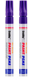 Purple Paint Markers, 2 Pack Oil-Based Waterproof Quick Dry Permanent Paint Pen Set for Rocks Painting, Wood, Fabric, Plastic, C