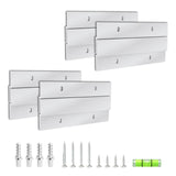 French Cleat 4 inch 4 Pairs Mirror Hanger Kit 50 lb Z Hanging Heavy Picture Mirror Frame Wall Mounting Bracket Hardware Duty Cli