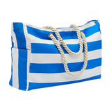 Snappsy Large Beach Tote Bag Travel Bag Shoulder Bag For Street Swimming Sports Game Deep Blue