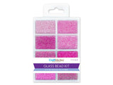 Craft Medley Glass Bead Kit, 45g, Rocailles/Seed/Bugles, Blush