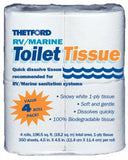 Thetford RV/ Marine Toilet Tissue Toilet Paper for RV and Marine 1ply 4 rolls Thetford 20804