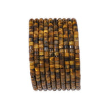 BEADIA Natural Yellow Tiger Eye Short Cylinder Beads 2x3mm 155pcs Tube Loose Semi Gemstone Beads for Jewelry Making Design