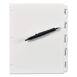 Avery 16370 WriteOn Divider, 5/Tab, 3Hole Punch, 8.5Inch x11Inch , White
