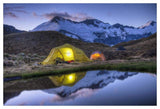 Campers Read In Tents Lit By Flashlight, Cascade Saddle, Mount Aspiring National Park, New Zealand-Paper Art-50X34