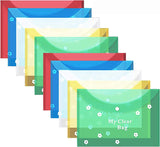 Quakel Document File Folder Bag ? Pack Of 24 A4 Transparent Document File Bags ? Premium Imported Quality Envelope Folders For P