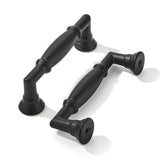 khtumeware 5 Pack 3 Inch(76mm) Matte Black Cabinet Pulls Heavy Duty Solid Cabinet Handles Kitchen Cabinet Hardware for Cupboard