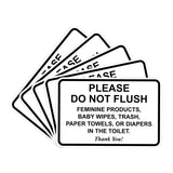 All Quality Classic Framed Please Do Not Flush Thank You Bathroom Etiquette Sign - 5 x 7 (White) 5 Pack