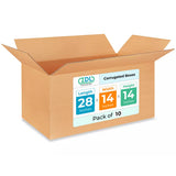 Extra Large Shipping & Moving Boxes 28x14x14 inches (10-Pack) - Extra Strength 200 lb vs Regular - Corrugated Durable Packing Bo