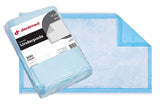 Dealmed (100 Count) Economy Absorbency Disposable Underpads 2-Ply Tissue Fill, 17 X 24Blue, Perfect as Pet Pads Puppy Traini