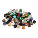 40 Pcs Healing Loose Beads Round Shape Natural Necklace Stone Pendants Crystal Charms for Jewelry Making DIY Craft