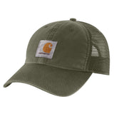 Carhartt Mens Canvas MeshBack Cap, Basil, OFA