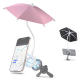 Double Magnetic Car Phone Umbrella,UPF45+ Magnet Cellphone Sun Shade Shield with 360 Adjust & Black Anti-UV Coating,Cellphone Um