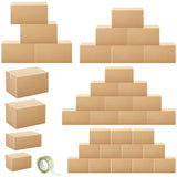 32 Pack 4 Sizes Shipping Boxes Mailers Corrugated Cardboard Box Kraft Mailing Boxes Small Packing Box with Packaging Tape for Sh