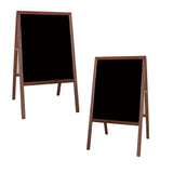 Marquee Easel, Black Dry Erase/Black Dry Erase, Stained Hardwood