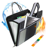 Snailgarden Expanding File Folder, A4 Letter Size, Portable Accordion File Organizer With Handle & Zipper, Waterproof 13 Pockets