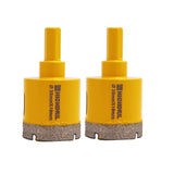 Dry Diamond Core Drill Bit,HIGHDRIL 2pcs Diameter 35mm 1-3/8 with Triangle Shank Vacuum Brazed Hole Saw for Concrete Granite Mar