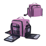 UOZL 60 Bottles Nail Polish Organizer Box - Portable travel storage box with 2 detachable bags, designed for women's nail tools,