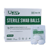 Medical Cotton Balls - Sterile Cotton Ball for Medical Use, 100% Cotton Sterile (3balls/Pack; 20pack/Box)