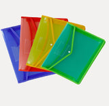 5Pack Plastic File Folders, A3 Size Poly Envelopes, Expanding Document Organizer With Snap Button Closure And Label Pocket, Wat