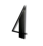NACH Floating House Numbers, 6 inch Steel Black House Numbers for Outside - Number 4, Mid Century House Numbers with Mounting Ha
