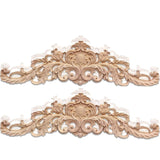 2 Pcs Wall Moulding Panels, Molding For Wall Designs, Wooden Panels For Wall Decor, Strong Carved Moulding Applique Unpainted Mo