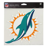 WinCraft Miami Dolphins 8'' x 8'' Color Car Decal