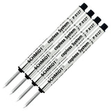 4 Pack Schmidt P8127 Short Capless Rollerball Black Ink