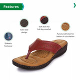 Ortho Joy Extra Soft Doctor Ortho Slippers For Men - 8Uk,Cherry,8,B08KJD8CKB