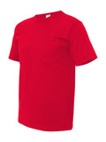 Bayside Usa-Made Short Sleeve T-Shirt With A Pocket - Red, M