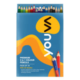 Navneet Youva | Premium 2 In 1 | Colour Pencil | Pack Of 18, Multi-Coloured, Multi