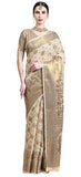 Sugathari Womens Banarasi Saree Pure Kanjivaram Silk Saree (SAM PARI-147 CHICKU)