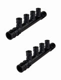 EFIELD 4 outlets Open Pex-A Expansion Poly PPSU Manifold 3/4 Trunk, 1/2 Port (4 outlets), ASTM F1960 (Pack of 2)