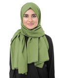 Inessence Forest Green Cotton Voile Scarf Women Girls Wrap Medium Size Hijab