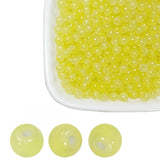 4mm Yellow Glass Beads Bulks- 2000pcs 5/32 inch-Sparkling Round Space Smooth & Durable Beads for Bracelets,Necklaces, Earrings,