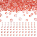 300Pcs 6mm 8mm 10mm Frosted Round Glass Beads Salmon Glass Round Beads with Gold Powder Loose Spacer Ball Beads for DIY Bracelet