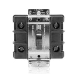 Leviton 60 Amp, 600 Volt, 2-Pole, Single-Phase Single Throw AC Manual Motor Controller, MS602-FW, Black