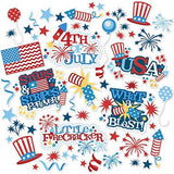 Paper Die Cuts July 4th Over 60 Cardstock Scrapbook Die Cuts by Miss Kate Cuttables