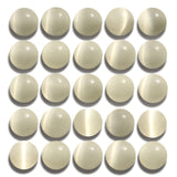 NITOPUPU 100Pcs 10mm Natural Smooth White Cat Eye Beads Round Loose Gemstone Stone Beads for Jewerly Making with Crystal Stretch