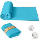 KEPYDRMTF 58 Wide 100% Combed Cotton Fabric By The Yard, Lake Blue Fabric, Soft and Durable, Quilting Material for Sewing and