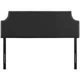 Modway Laura Vegan Leather Upholstered Queen Size Headboard With Nailhead Trim In Black
