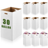 Kritkin 10 Pack 20 Gallon Corrugated Cardboard Trash Cans Bulk for Events Parties Disposable and Reusable Cans Bottle Recycling