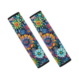 Coldinair Boho Flower Car Seat Belt Pads Seatbelt Covers,Soft Comfort Shoulder Seatbelt Pads Cover Seat Belt Cushion for Women G