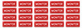 MOREL Monitor Badge, Red and White, Pin Back, 4.8 x 1.8 cm, for School, Classes or College PACK OF 20