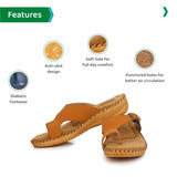 Ortho Joy Women'S Extra-Soft Doctor Ortho Flip-Flop Slippers (Brown Tan),Tan,4,B08LL97V5L