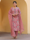 Anni Designer Women'S Rayon Blend Printed Straight Kurta With Pant & Dupatta (Vice Peach-Nw_3Xl_Peach_Xxx-Large),Peach,3XL,,,