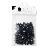 Raicegs 100pcs 6mm Black Tourmaline Beads Natural Gemstone Beads Round Loose Beads for Jewelry Making DIY Bracelets Necklace