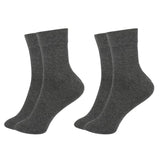 Mukhaksh (Pack Of 2 Pairs = 4 School Socks Boys Cotton Dark Grey Ankle Length School Socks
