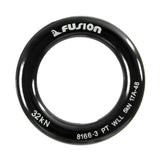 Fusion Climb Small 2-Inch Orange Black Aluminum O-Ring - Black
