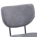 Jofran Owen Contemporary Modern Faux Leather Split-Back Upholstered Counter Height Barstool Set Of 2, 18 W X 22 D X 38 H,